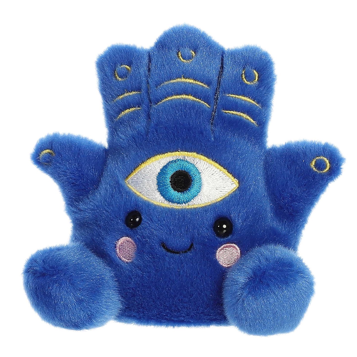Aurora Adorable Palm Pals Farah Hamsa Stuffed Animal - Pocket-Sized Play - Collectable Fun - Blue 5 Inches