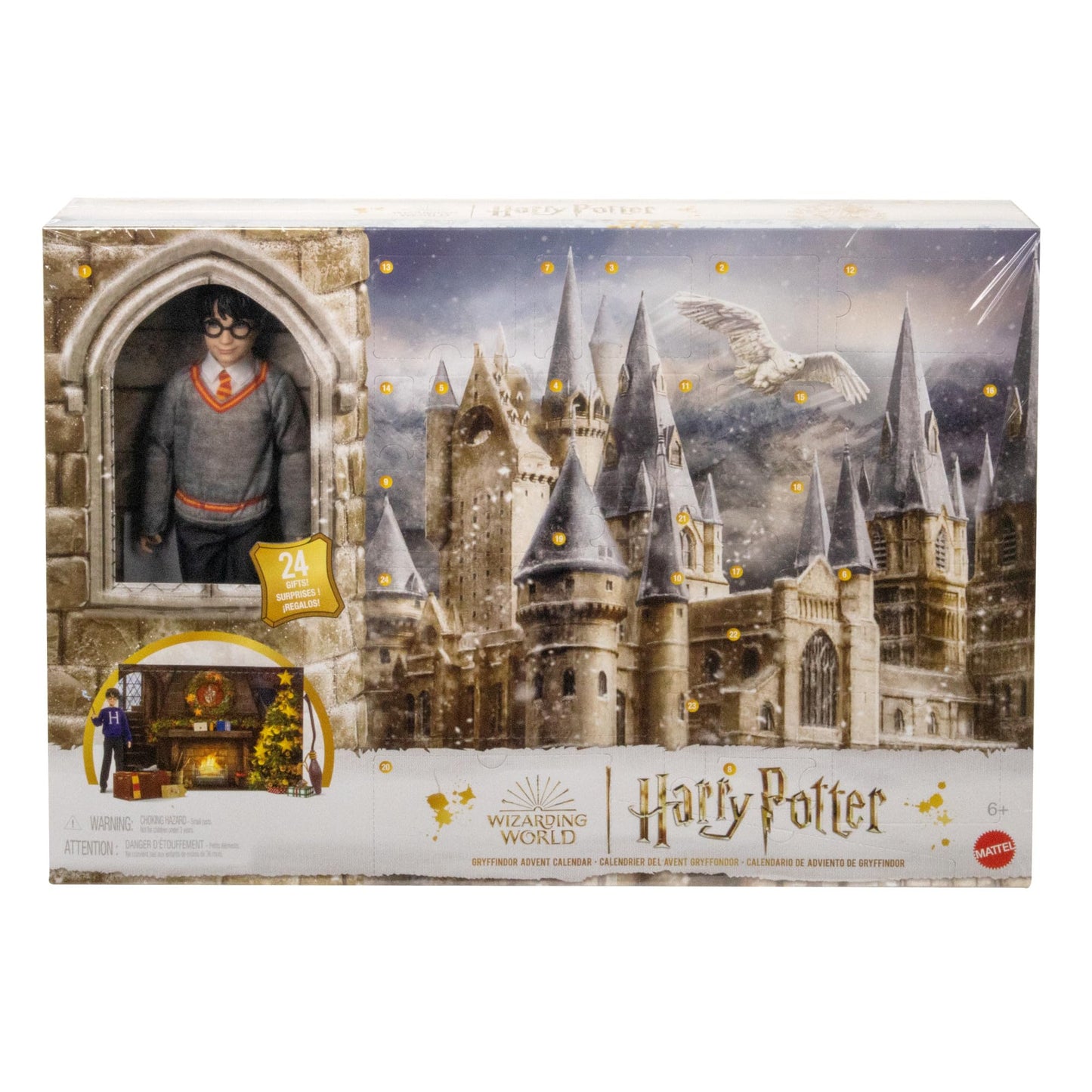 Harry Potter Toys, Gryffindor Advent Calendar Fashion Doll Of About 30 Cm And 24 Accessories As Surprises Hnd80