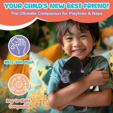 Forest & Twelfth 12'' Stuffed Snow Leopard Plush, Heirloom Collection Stuffed Animal, Premium Materials, Best Gift For Kids Age