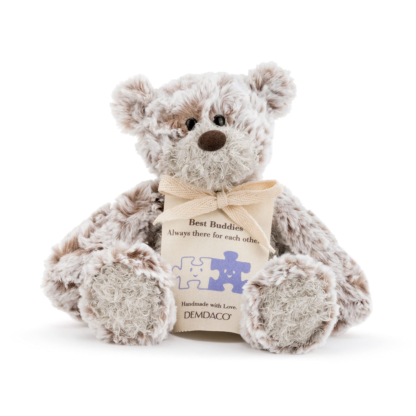 Demdaco Friend Mini Giving Bear Brown 8.5 Inch Plush Polyester Fabric Stuffed Animal