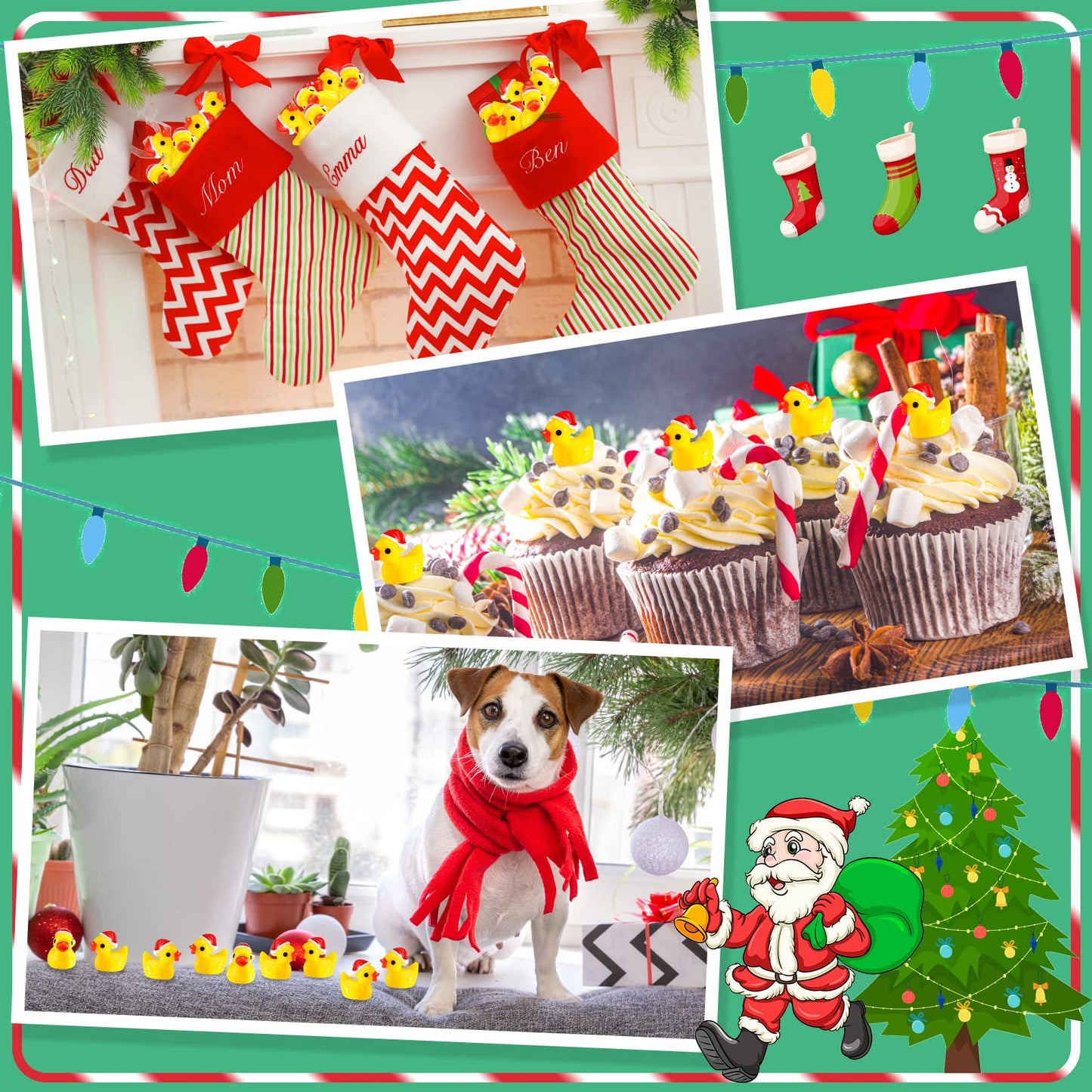 250 Pcs Mini Christmas Resin Ducks Miniature Duck Figures Ornament Small Micro Landscape Garden Aquarium Dollhouse Decoration Ch