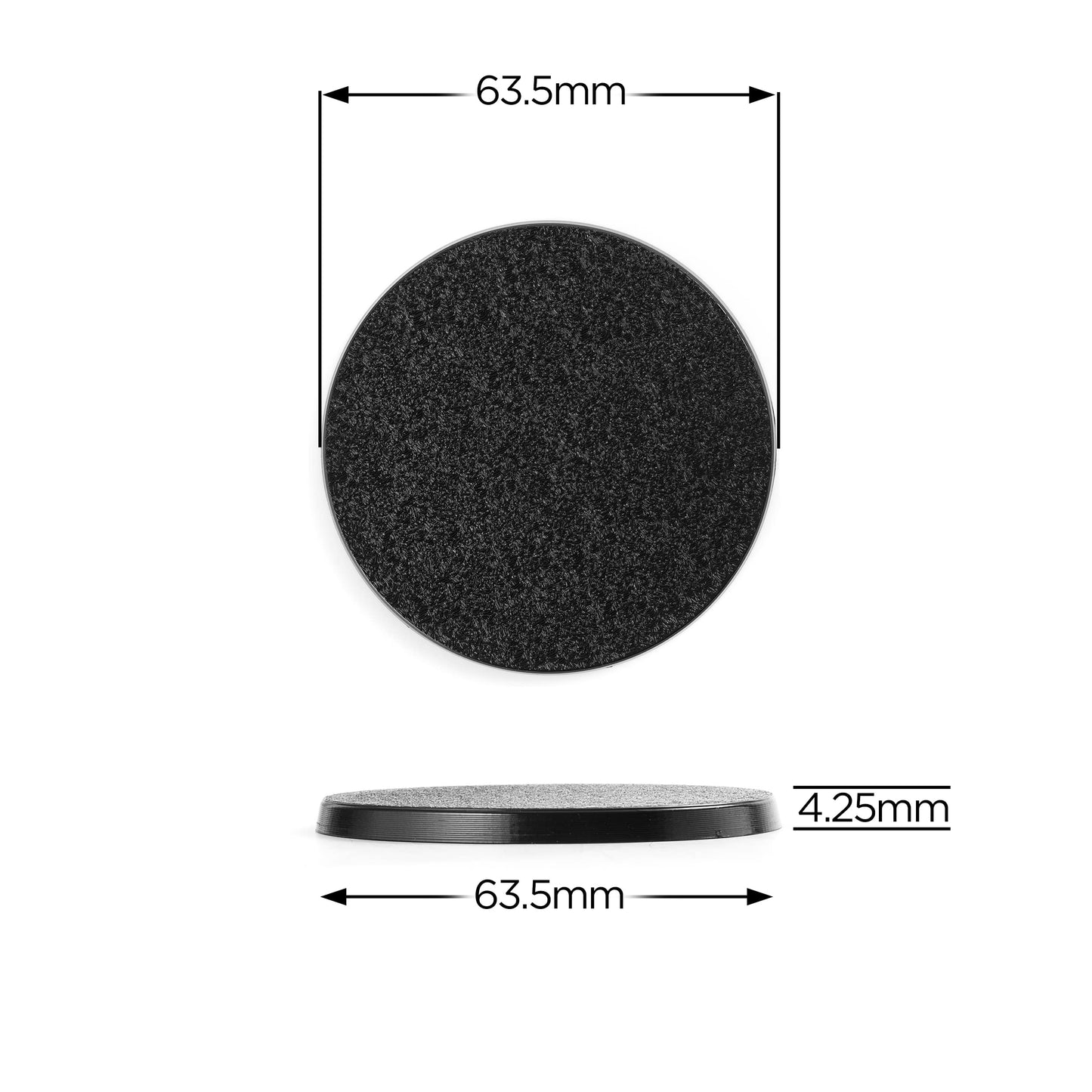 Easypegs 60Mm Textured Plastic Round Bases Wargames Table Top Games 25 Count
