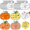 Kosiz 24 PCS Thanksgiving Religious Craft Kits Color Your Own Pumpkin Cards Christian Bible Craft Pumpkin Religious Gift Card fo