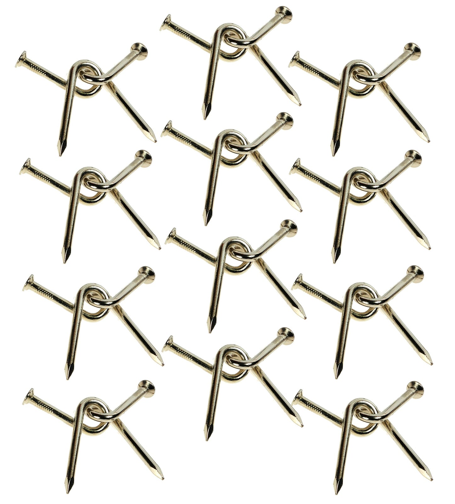 Twisted Nail Puzzle, Bundle Of 12 Identical Puzzles, For Ages 13 And Older