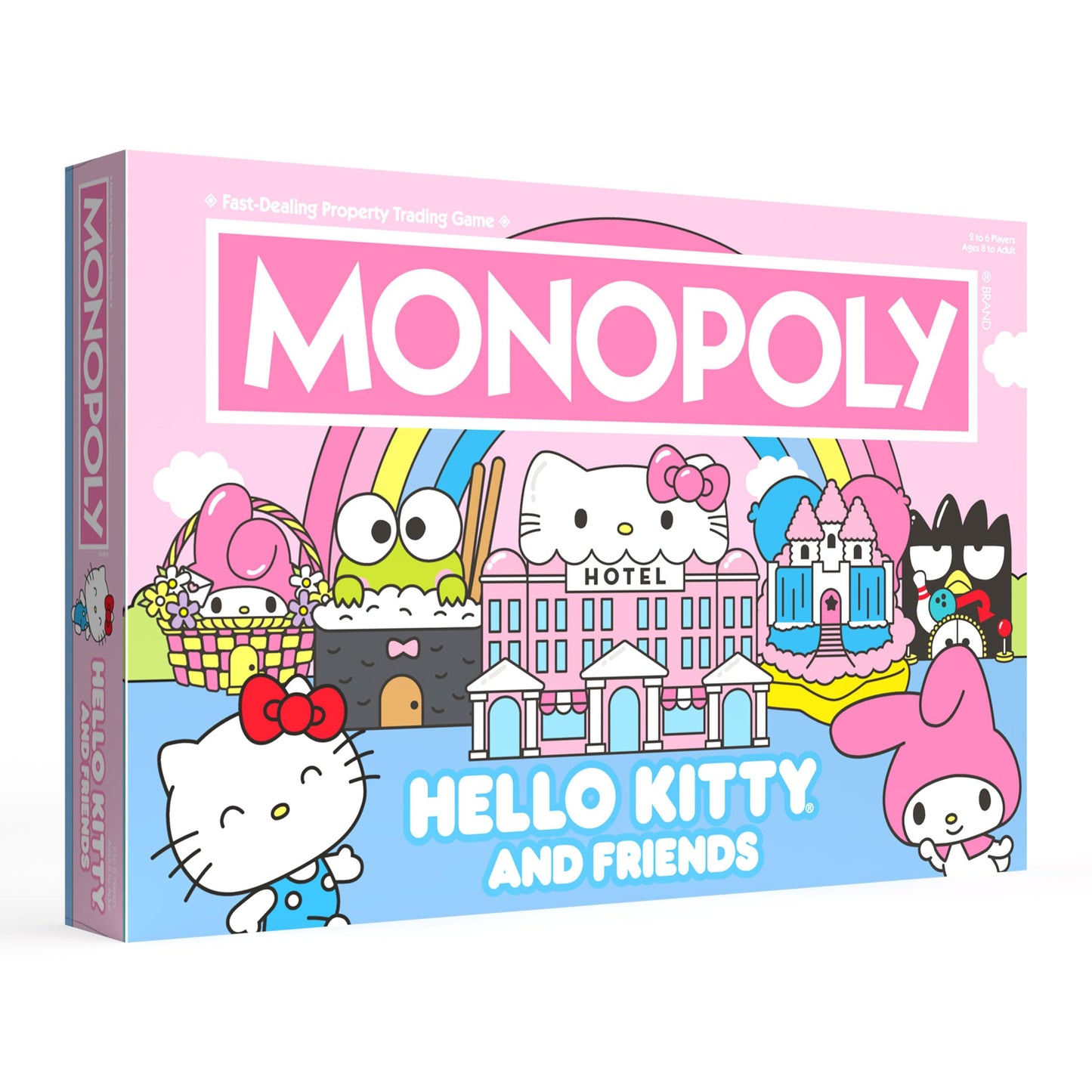 Monopoly: Hello Kitty And Friends, Buy, Sell, Trade Buildings From The Animated Series, Featuring My Melody, Badtz-Maru, Keroppi, Classic Monopoly Game, Officially-Licensed Hello Kitty Merchandise