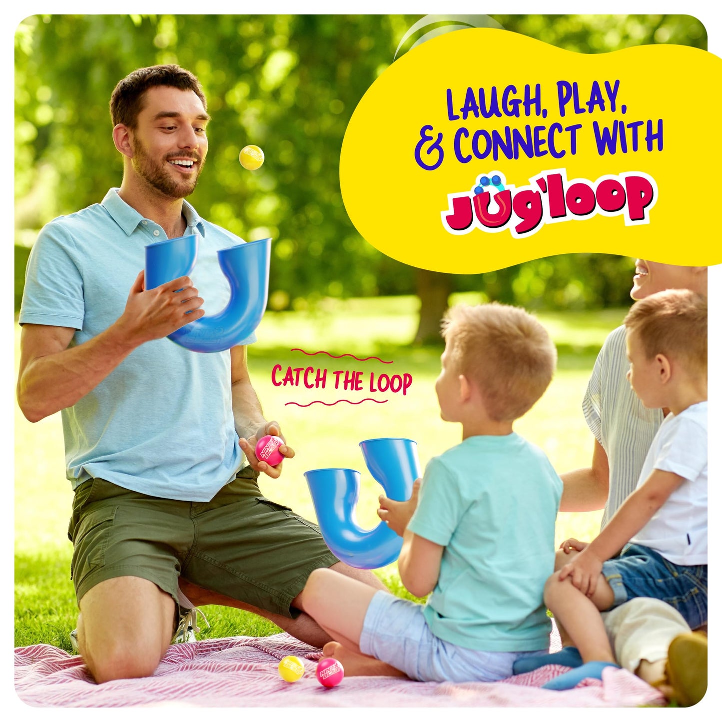 Jug'loop - Juggling Balls Skill Game - Outdoor Games for Kids, Teens, & Adults - Boys Toys for Ages 8-13 - 8 9 10 Year Old Boy T