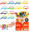 Upbrands 24 Fidget Toys Zipper Bracelets 7.5 Inches, Easter Basket Stuffers, Sensory Toys Bulk Set, Neon Colors, Kit For Birthday, Party Favors For Kids, Easter Egg Fillers