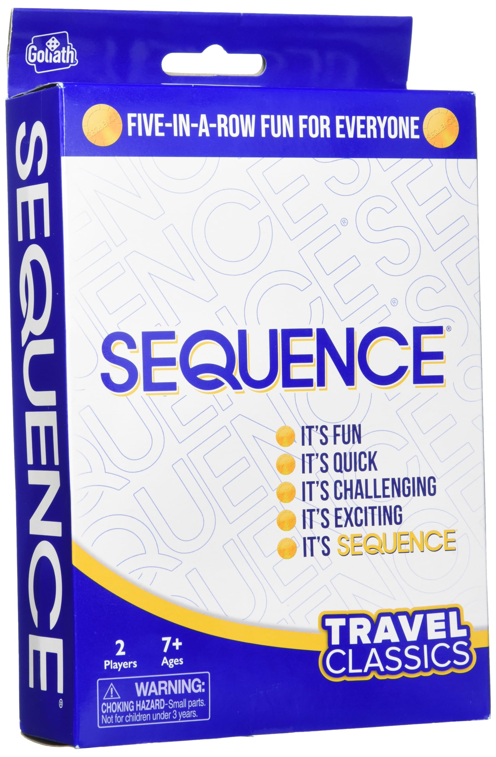 Travel Classics: Sequence - The Exciting Game of Strategy in A Compact Travel Version by Goliath, White