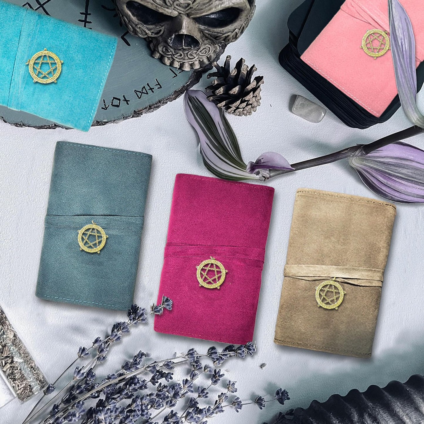Knana 5Pcs Velvet Tarot Card Bags,Tarot Storage Bags,Tarot Wrap And Pouch,Tarot Deck Storage Holder For Tarot Cards Playing Cards - Star