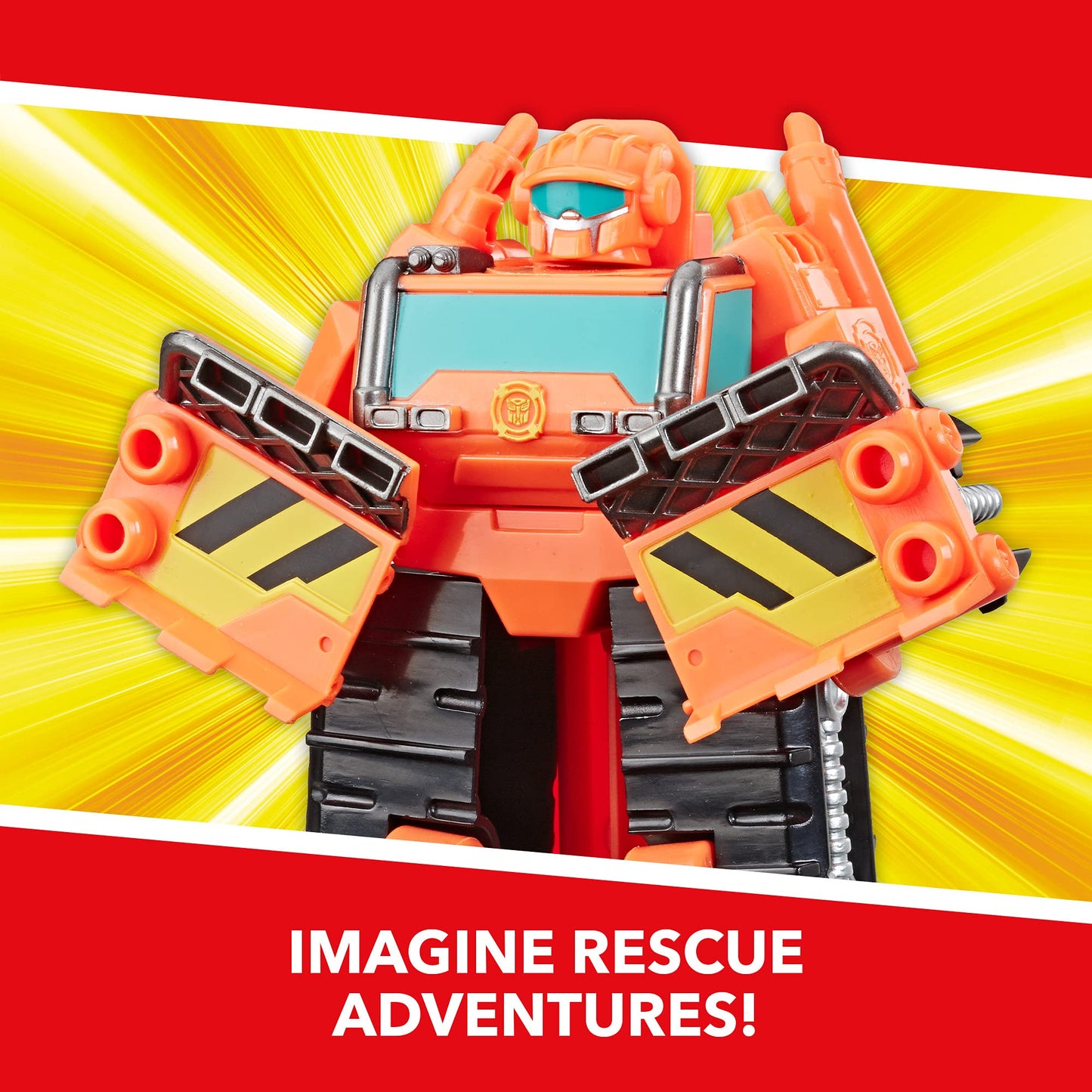 Transformers Playskool Heroes Rescue Bots Academy Wedge The Construction-Bot Converting Toy, 4.5 Figure, Toys for Kids Ages 3 &