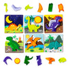 Klevly 6 Pk Dinosaur Wooden Toddler Puzzles Ages 2-4 | Wooden Puzzles For Toddlers 1-3 | Montessori Toys For 2 Year Old | Learni