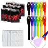 4E's Novelty 12 Invisible Ink Pen with UV Light, 12 Mini Top Secret Notebook and 12 White Goodie Bags - Fun Bulk Party Favors fo