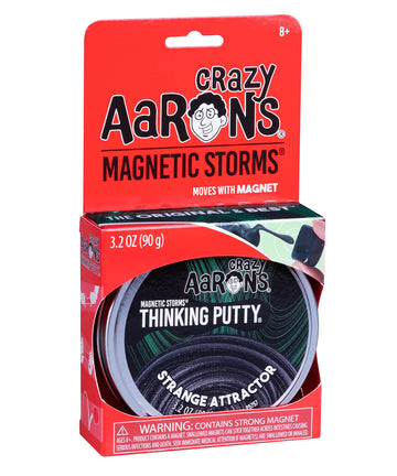 Crazy Aaron'S Magnetic Storms® Strange Attractor Thinking Putty® - 4' Tin Thinkingputty - Non-Toxic Sensory Play - Never Dries Out - Creative Toy For Kids And Adults