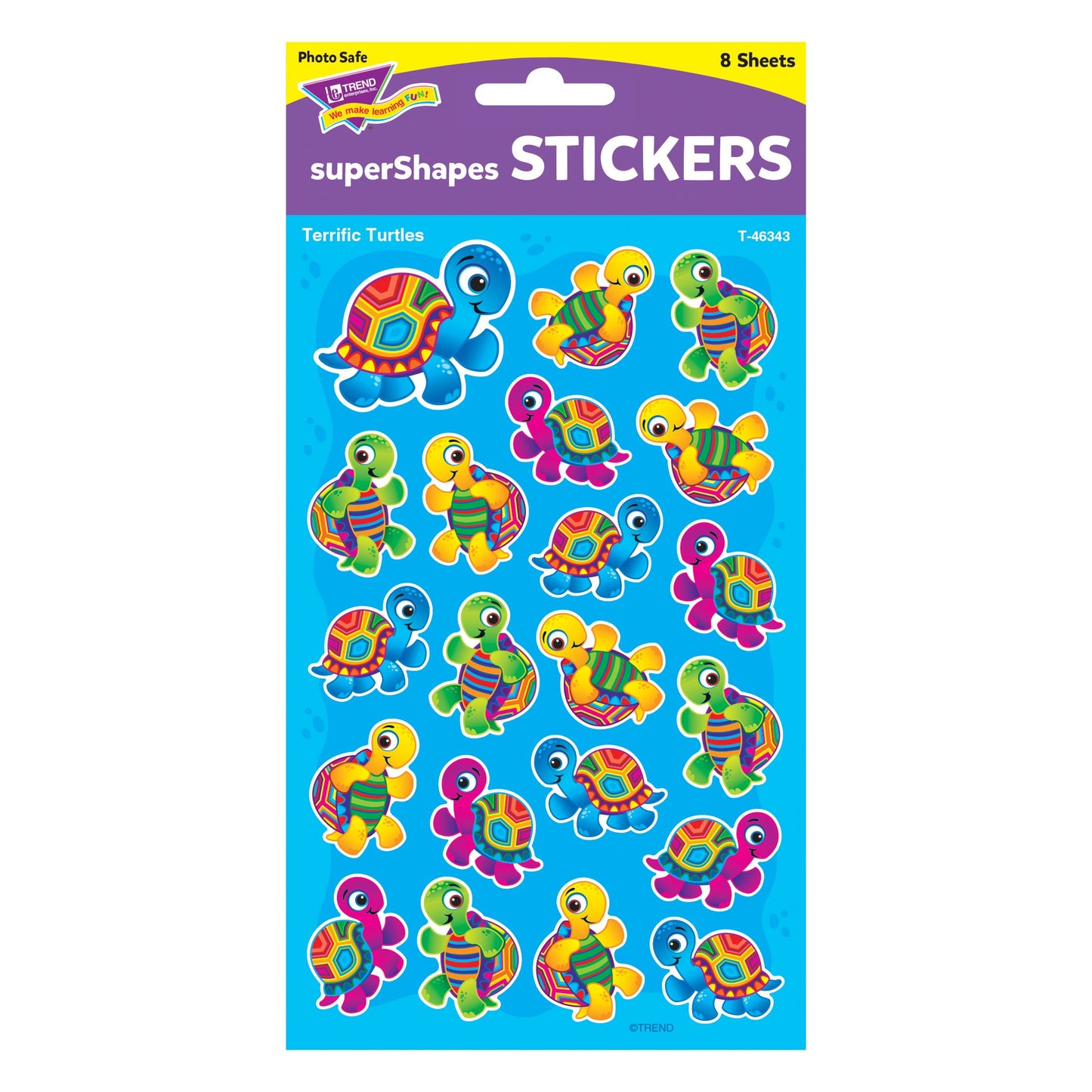 Trend Terrific Turtles Large superShapes Stickers, Classroom Incentives, 168 Count