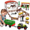 Dwi Dowellin Kids Tractor Toy Farm Playset,Toddlers Farm Vehicle Toys With Light&Sound,69 Pcs Farm Toys Set With Farm Animals Fences Farmers For Kids 3-12 Years Old Boys Girls Birthday Gift