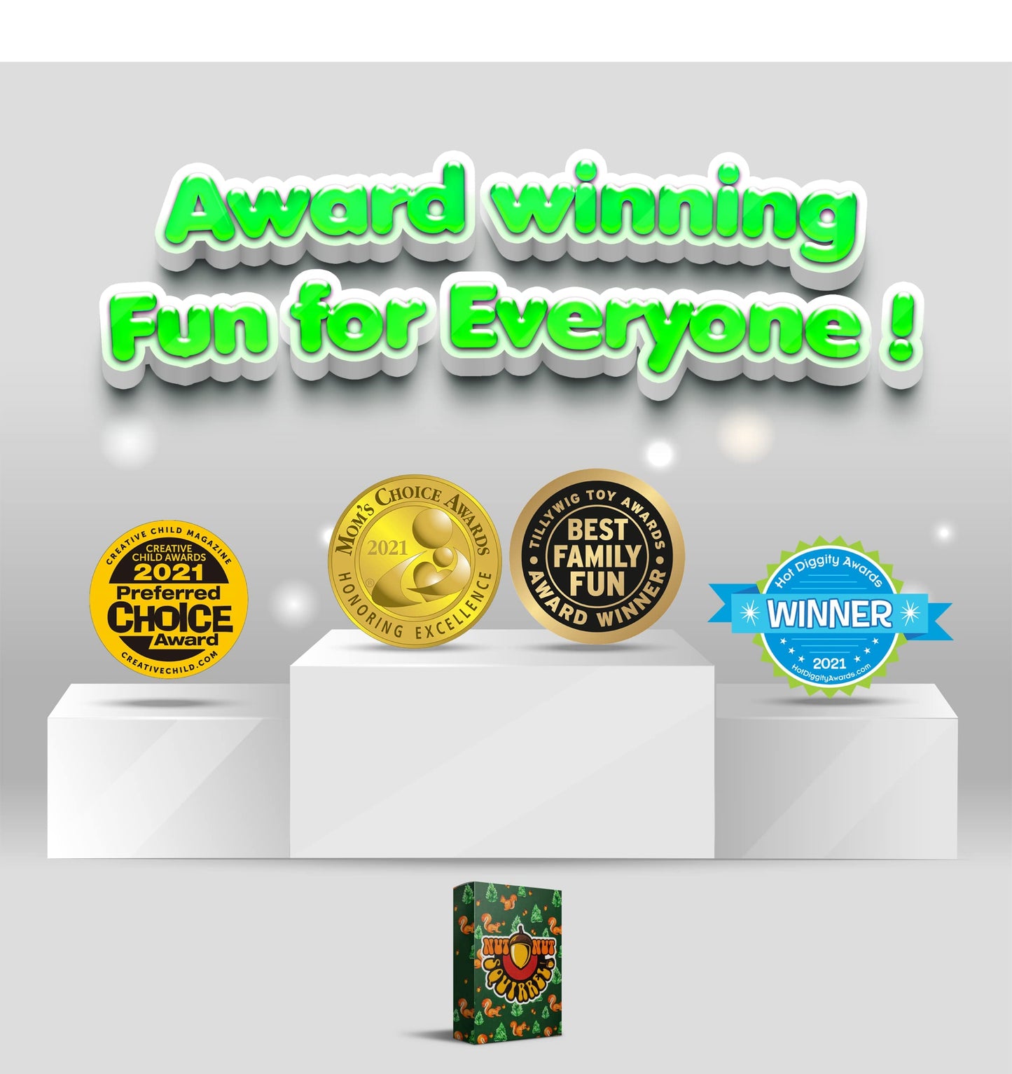 PBN'J Games LLC Nut Nut Squirrel! Card Game - Fun for Kids & Families, Ages 4+, Multicolor, Mom's Choice Award Winner