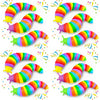 12Pcs Baby Sensory Fidget Slug Toys Pack, Asmr Travel Airplane Activities Road Trip Car Toy For Toddler Kids Figette Worm For Ad