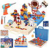 Ixora 332 Pcs Construction Toys Drill Design Puzzle Creative Electric Screwdriver Building Take Apart Blocks Kids Drill Set Diy
