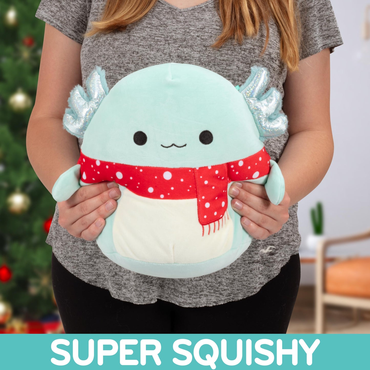 Squishmallows Original 10-Inch Richie The Easter Axolotl - Official Jazwares Plush - Collectible Soft & Squishy Stuffed Animal Toy - Add To Your Squad - Gift For Kids, Girls & Boys