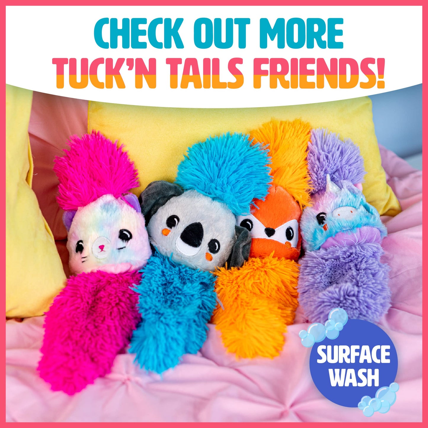 Kids Preferred Tuck 'N Tails Kitty Stuffed Animal, Clip On Toy With Hair That Tucks In And Pulls Out, Multicolor
