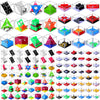 RoundFunny 100 Pcs Brain Teaser Puzzle Cubes Mini Puzzle Party Favor Mini Games Cubes Box Bulk for Kids Stocking Goodie Bag Stuf