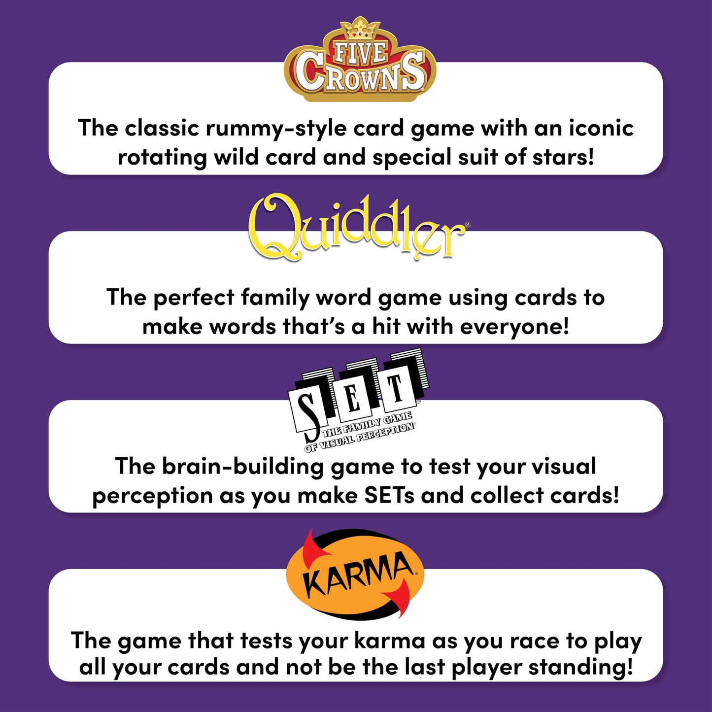 Five Crowns 4 Pack Bundle Card Games For Kids - Card Games For Adults, Family Games Night, Card Games For Families, Multi-Player