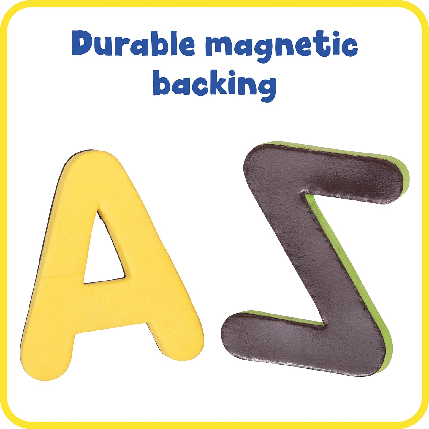 Ready 2 Learn Magnetic Alphabet - Uppercase - 52 Letters - Kids Foam Letter Magnets For The Classroom, Refrigerator Or White Board - Large Magnets For Better Attraction
