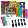 Nickelodeon Teenage Mutant Ninja Turtles Skateboard Toy Set - Bundle With Tmnt Skateboard Studio With Fingerboards, Stickers, An