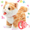 Easfan 12'' Walking Kitty Electric Interactive Talking Musical Cat Plush Toy With Remote Control Leash Meowing Tail Wagging Chri