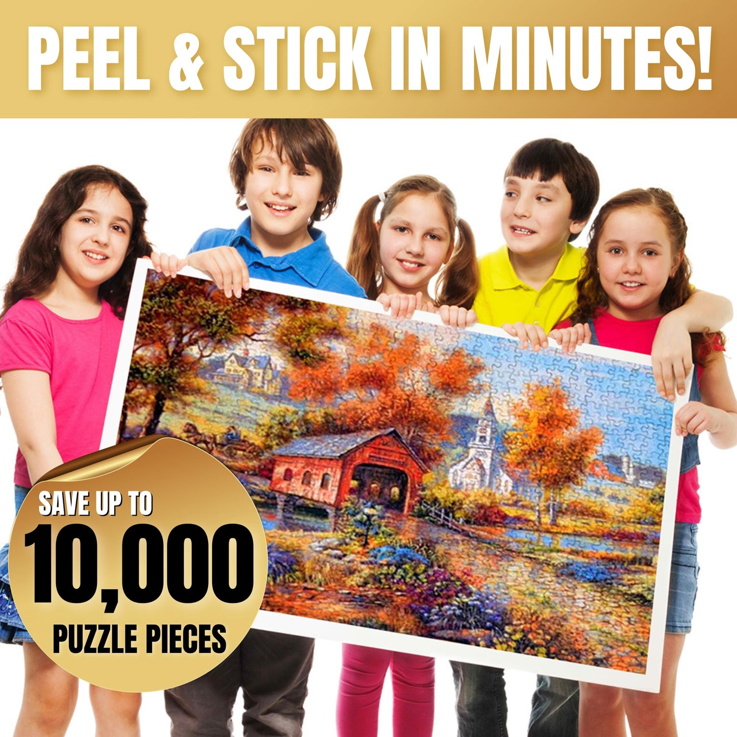Preserve 10 X 1000, 10000 Pieces Jigsaw Puzzles - Agreatlife Puzzle Saver 60 Sheets - No Stress, No Mess Jigsaw Puzzle Glue Sheets (60 Sheets)