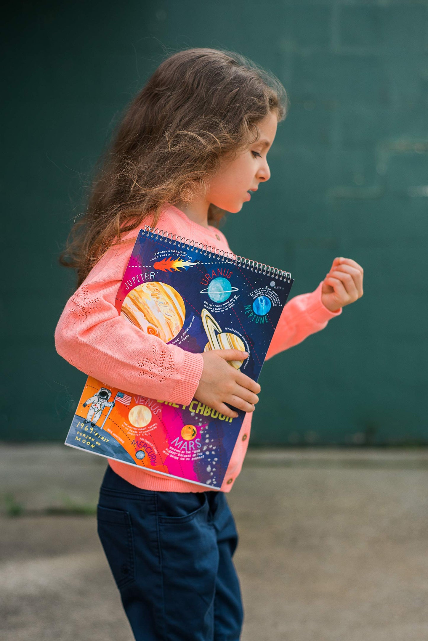 Eeboo: Solar System Sketchbook/60 Pages, Multicolor, Inspires Artists Of All Ages, Allows Doodling, Coloring, Sketching, Or Crea