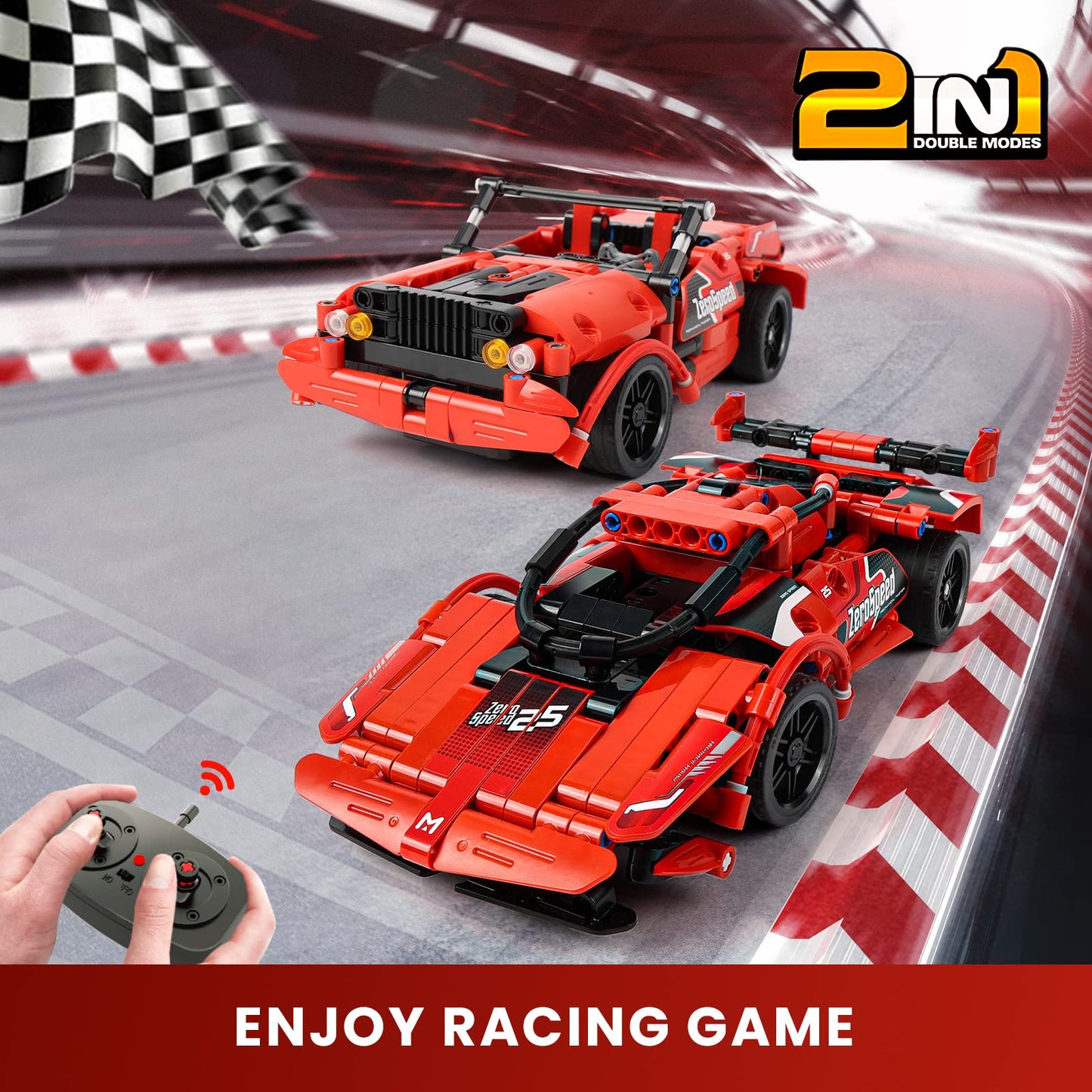 Rc Toy Best Birthday Gifts For Age 6 7 8 9 10 11 12 Years Old Kids Boys Girls 2 In 1 Remote Control Racing Car Building Blocks 3