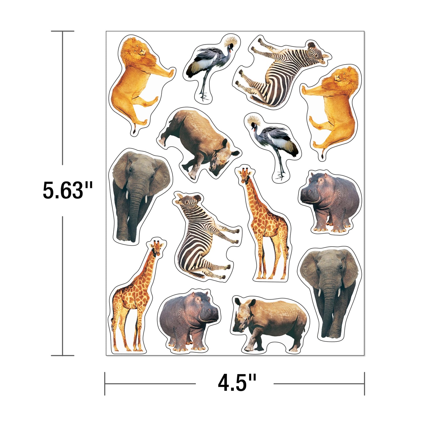 Carson Dellosa Wild Animals Stickers Pack, 84-Piece Classroom Stickers, Multi-Color, Perfect for Incentive Charts and Rewards