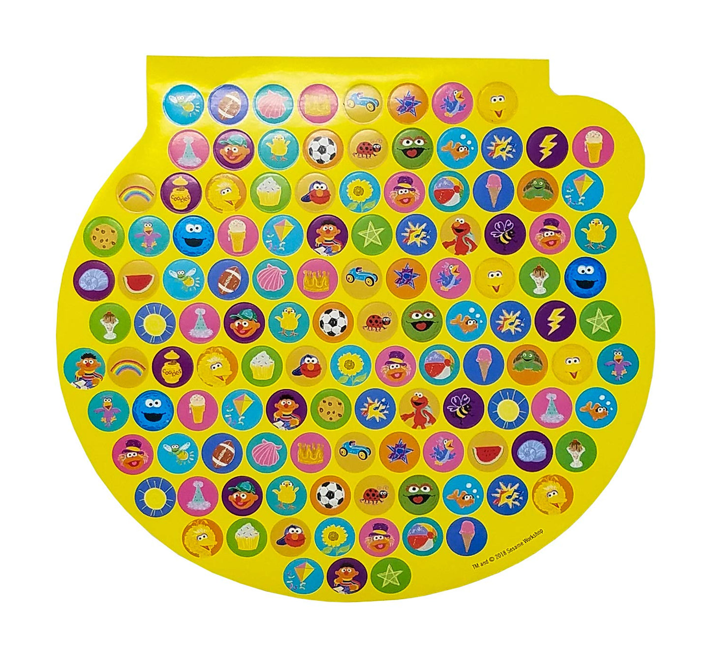 Sesame Street Shaped Sticker Book, Over 300 Stickers, 4 Sheets, Elmo