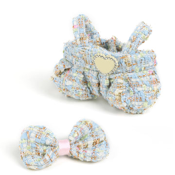 enhanced Doll Clothes for Labubu - elegant Chic Style Set for 17cm Dolls Doll Outfit for Display Collectors Gift - Cute Miniature Fashion Accessories - Blue Jumpsuit (Clothes Only)