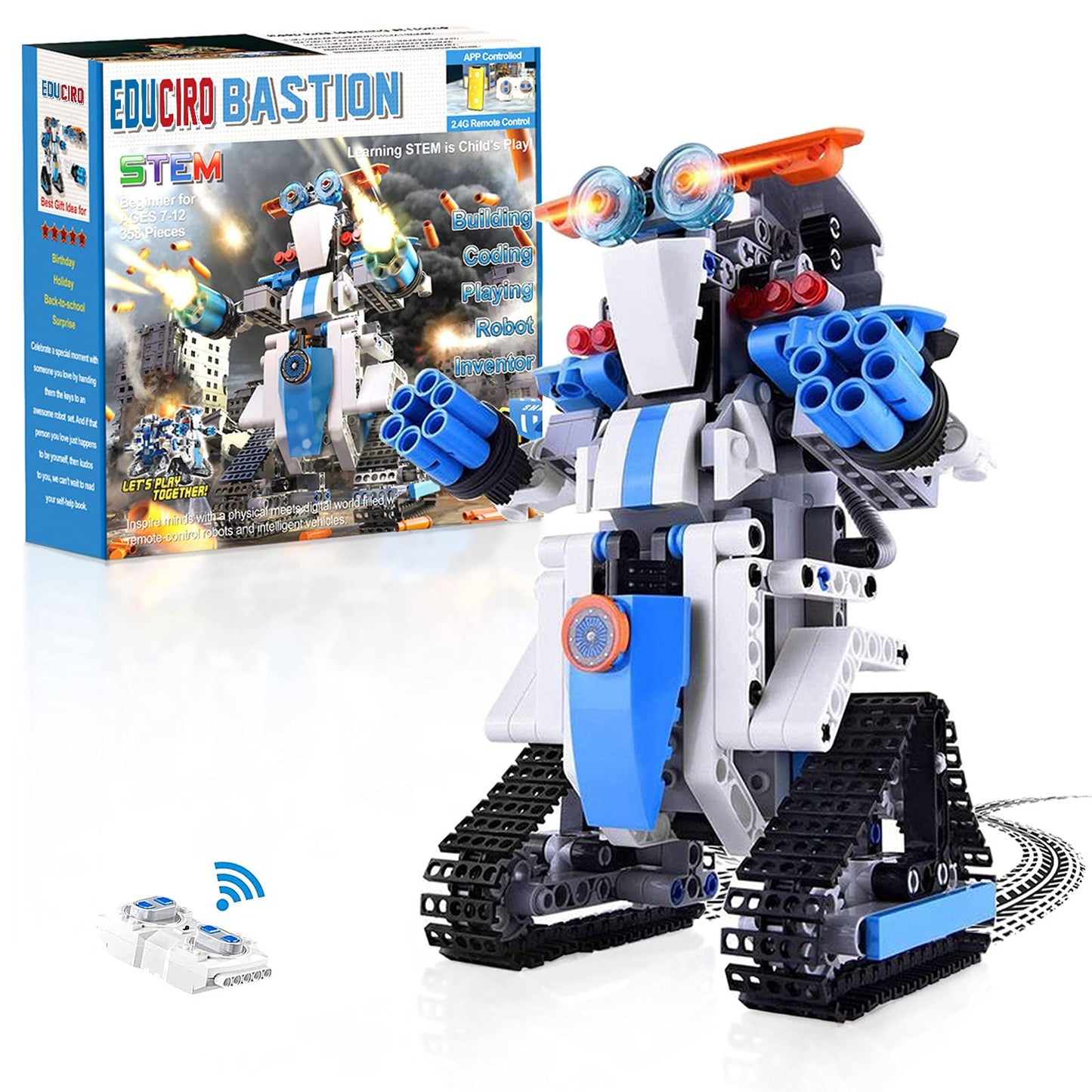 EDUCIRO Robot Building Toys for Boys, 8 9 10 11 12 Year Old Boys Girls Easter Gifts Ideas, STEM Projects for Kids Age 8-12, Remo