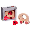 Petit Collage Elephant And Baby Wooden Push Toy – Cute Wooden Rolling Toy Ideal For Ages 12 Months And Older – Active Toy Encourages Movement, Makes A Great Gift