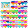 57PCS Kids Party Favors Fidget Toys Bulk Its Birthday Party Favors for Kids Toddlers mature-themed Small Classroom Prizes Box Fidgets Toys for Kids Goodie Bag Stuffers Treasure Chest Pop Fidget Keychain