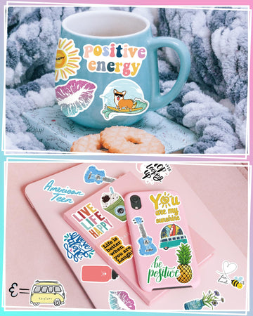 Bekayshad Stickers For Water Bottles, 100 Pack/Pcs Cute Vsco Vinyl Aesthetic Waterproof Stickers Laptop Hydroflask Computer Stickers For Teens Kids Girls