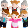 6 Pieces Hand Puppet Set 11.8 Inch Family Members Puppets Soft Plush Hand Puppets Mother, Father, Son, Daughter And Grandparents For Storytelling, Teaching, Preschool, Role Play (Basic Style)