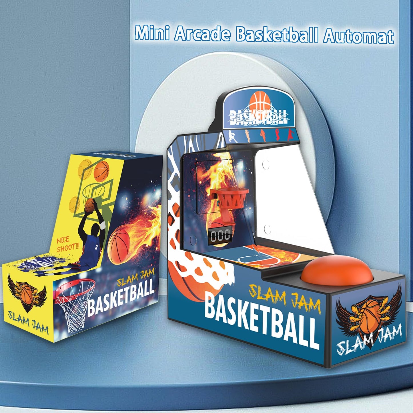 Golden Security Mini Basketball Games Basketball Toys Tabletop Basketball Game for Kids and mature-themeds Desk Games for Office for mature-themed to Reduce Stress Basketball Gifts for Boys 8-12