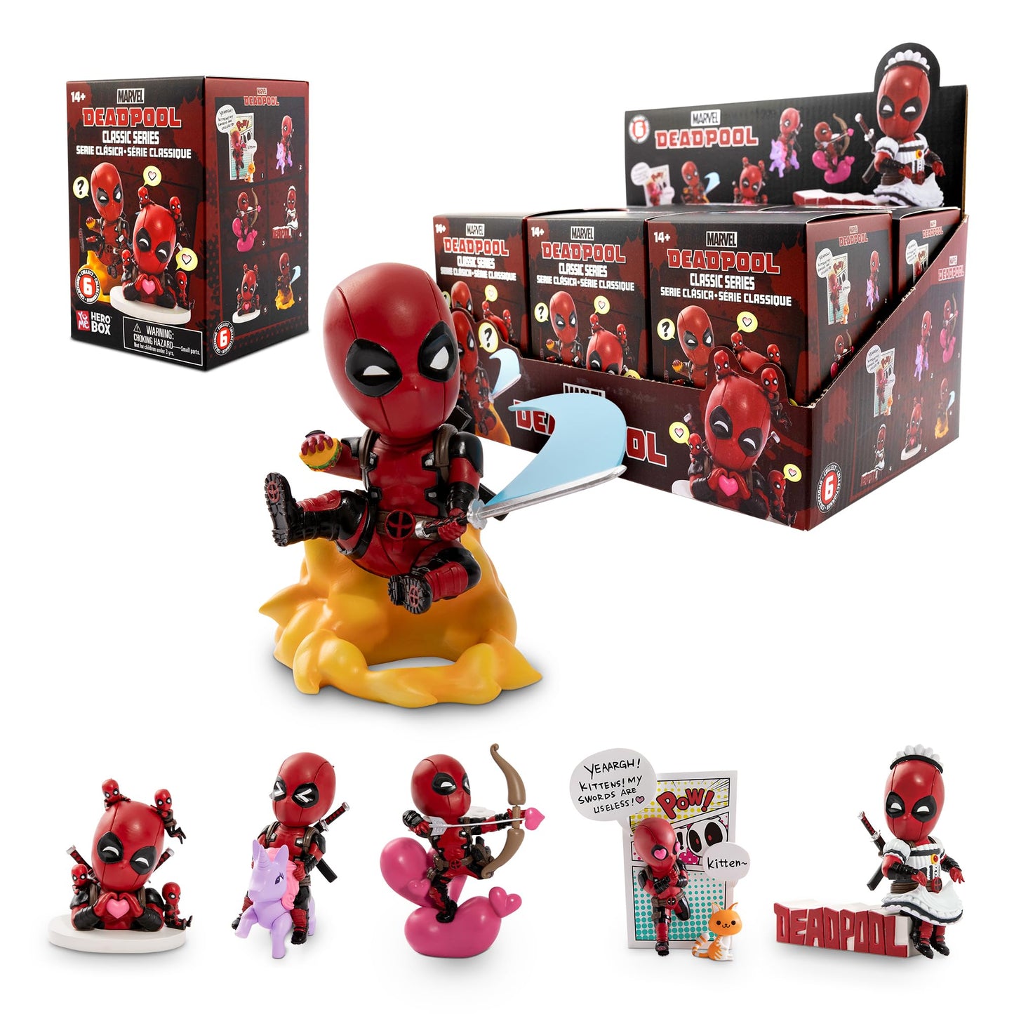 Yume Deadpool Classic Series Hero Box - Blind Box, 2'' To 4'' Collectible Toy Figurines, Marvel Superhero Movie Inspired Toy Fig