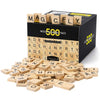 Magicfly Wooden Scrabble Tiles - 500 Natural Color Letter Tiles for Crafts, Spelling, and Games (Model JW040)