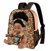 Nice2you Black Baby Doll with Backpack Carrier, 10in African American Doll for Kids Aged 1-5, Medium Size, Acrylic Material