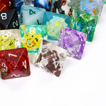 HDdais 10 Pack of D8 Dice Random Color D8 Polyhedral Dice 8 Sided D&D Dice for DND RPG MTG Table Games Dungeons and Dragons Dice