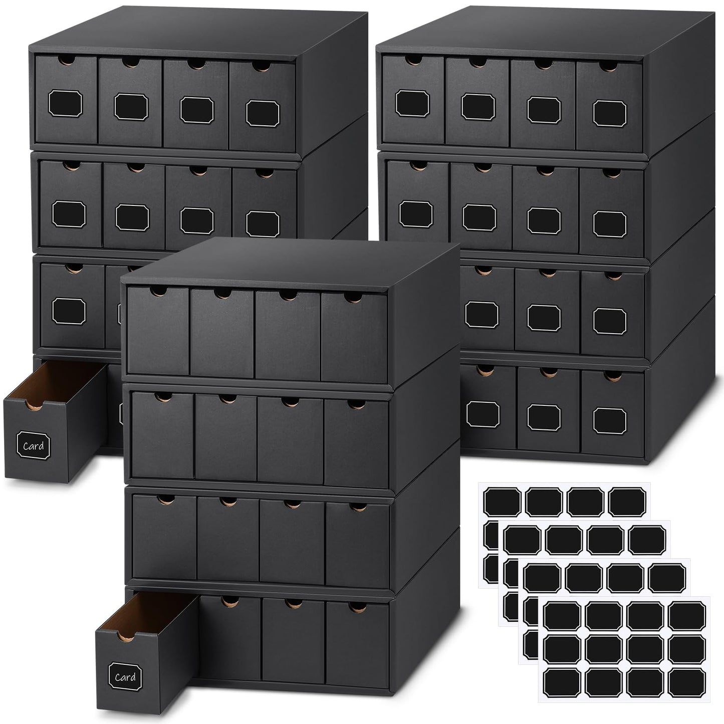 Resurhang 28800+ Large Trading Card Storage Box Card Collection With Separate Boxes And Label Stickers Soccer Sports Storage Com
