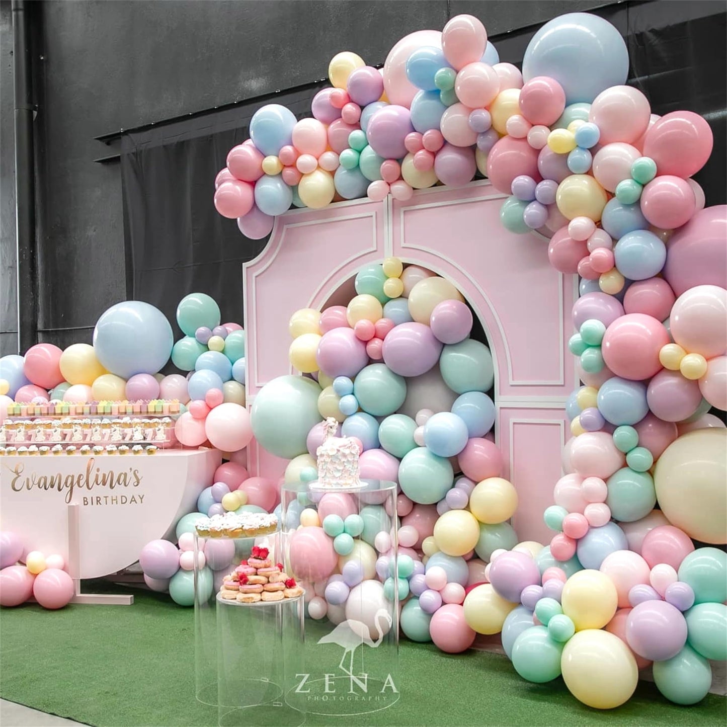 Pastel Balloons, 65 Pcs Pastel Color Balloons, Macaron Balloons Mit Glitter Gold Confetti Balloons For Easter Balloon Arch, Colo