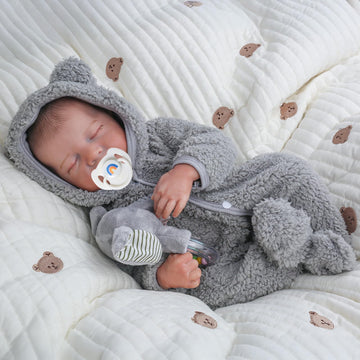 WOOROY Realistic Reborn Baby Dolls Boy - 18 Inch Real Life Full Vinyl Body Sleeping Dolls Lifelike Poseable Newborn Baby Doll with Accessories Ideal Gift Toy for Kids 3+