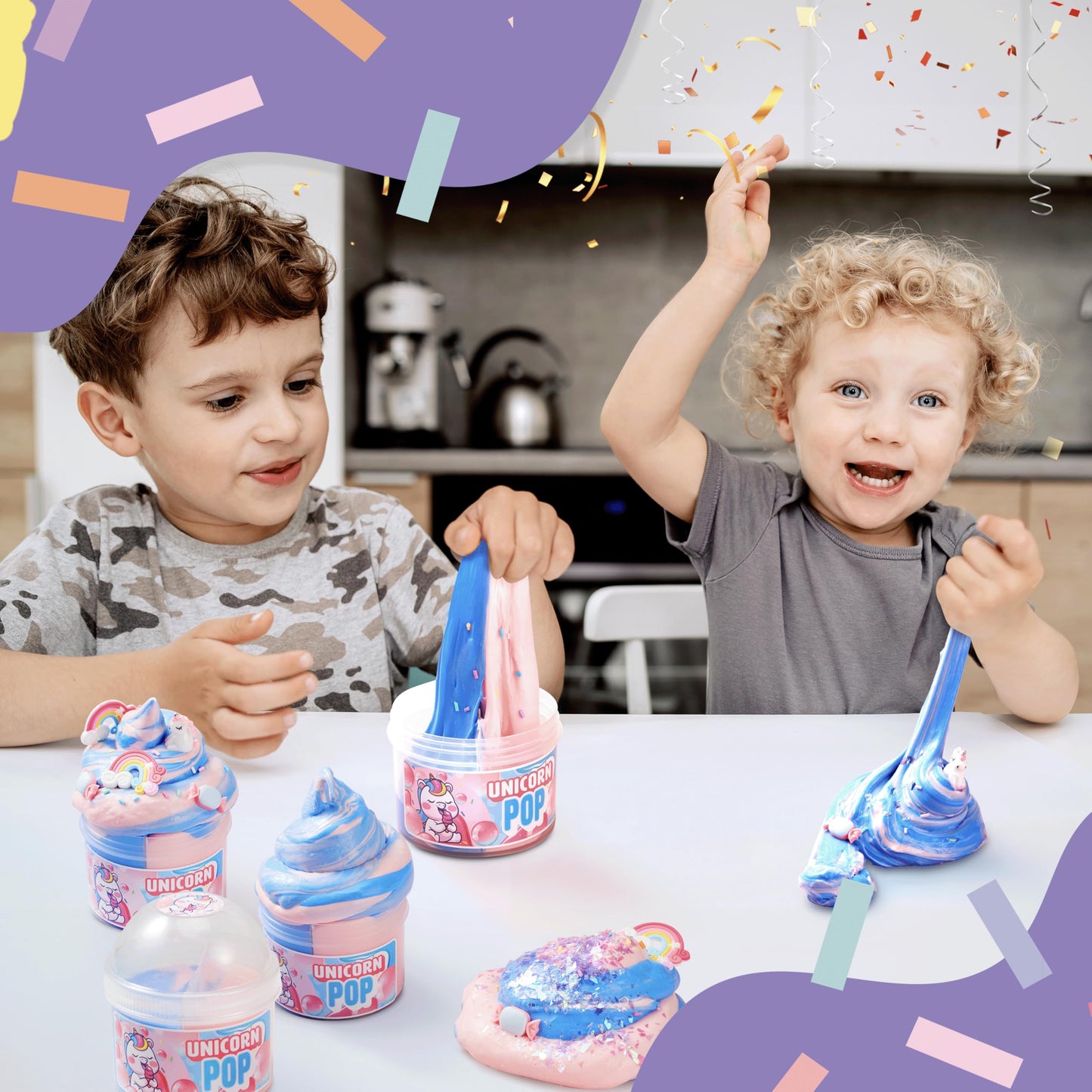 Joyin Butter Slime Party Favors, Unicorn Slime Soft, Non-Sticky, Mess-Free, Stress Relief, Birthday Toys Gifts For Holiday Party Supplies Kids Classroom Prizes Reward