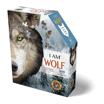 Madd Capp Puzzles - I Am Wolf - 300 Pieces - Animal Shaped Jigsaw Puzzle
